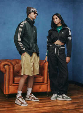 9月ADIDAS阿迪达斯男女经典复古立领运动夹克外套JL8400/JL8398