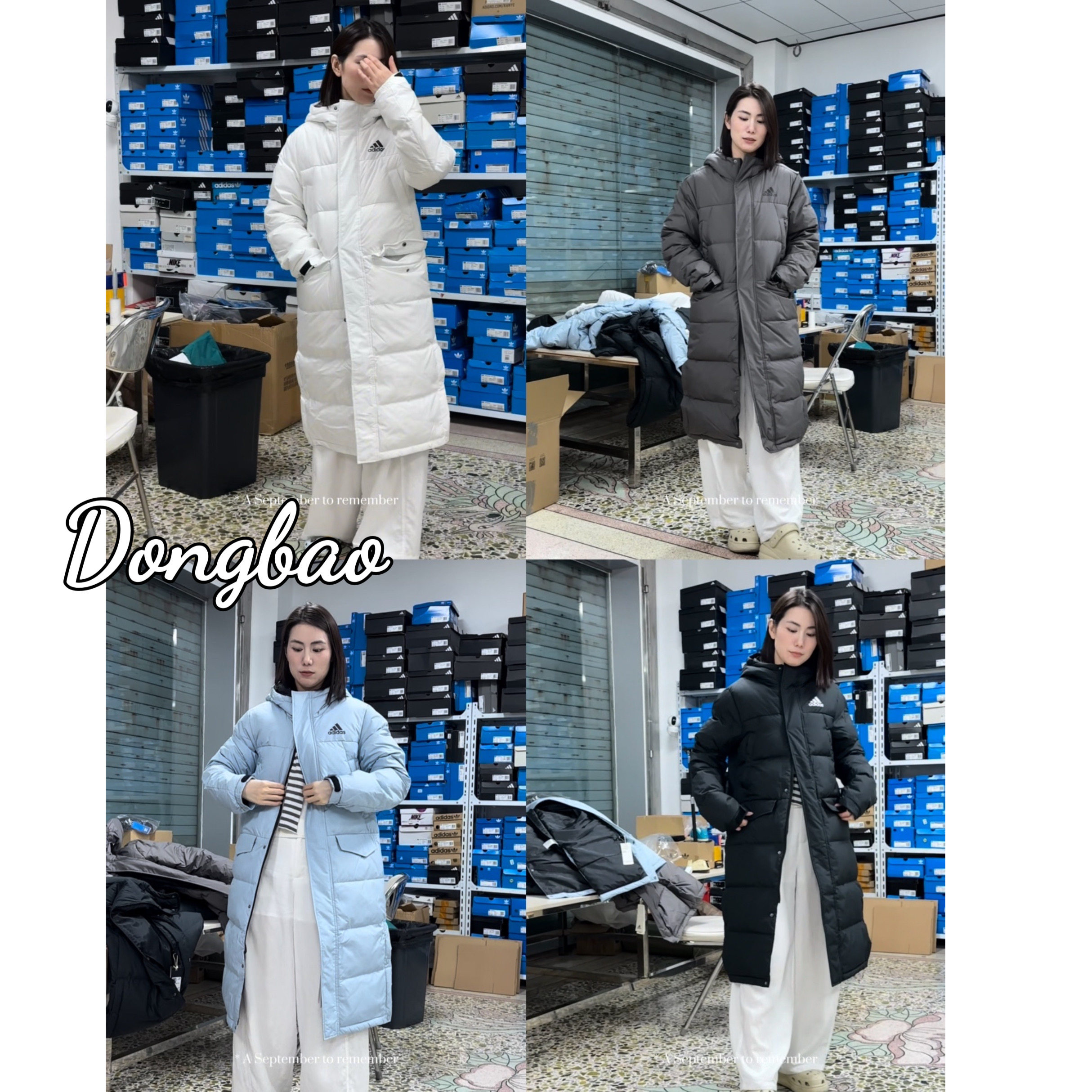 阿迪达斯男女情侣时尚休闲羽绒服