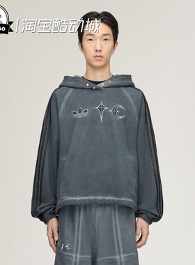 3月adidas阿迪达斯THUG CLUB联名款时尚连帽运动套头衫卫衣KF6587