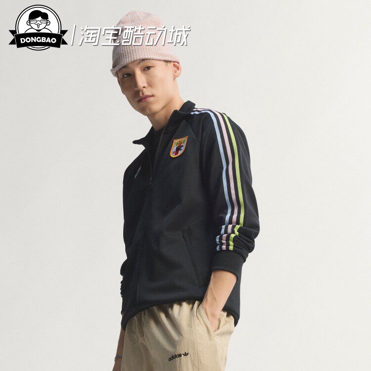3月ADIDAS阿迪达斯 男子日本队复古足球休闲文化夹克外套KA1519