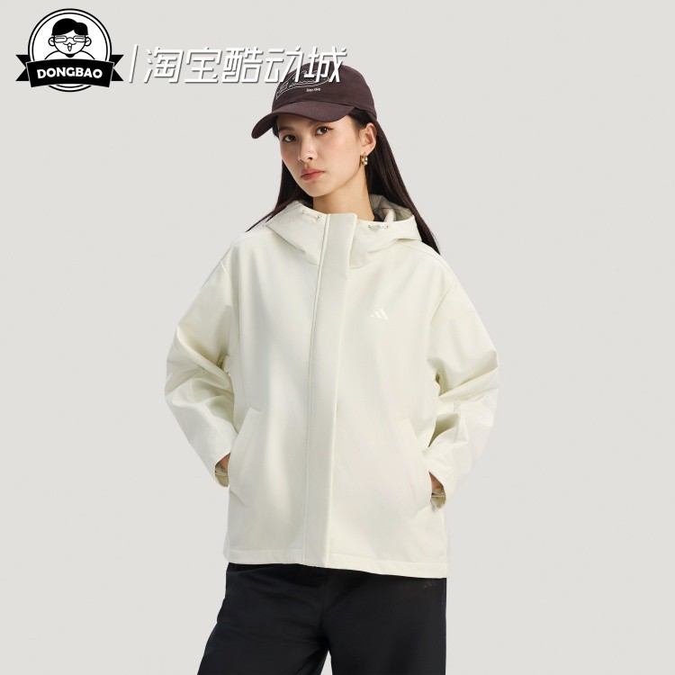 11月adidas阿迪达斯加绒运动宽松连帽软壳夹克外套KS2782/KS2783