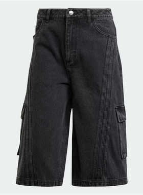 7月ADIDAS阿迪达斯DNM CAPRI SHORT 牛仔工装宽松运动短裤JM9283