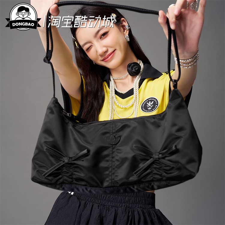 蝴蝶结法棍运动单肩挎包