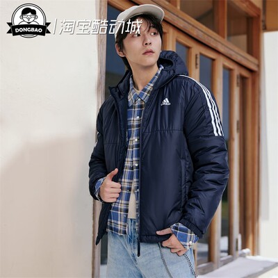 阿迪达斯保暖运动休闲棉服