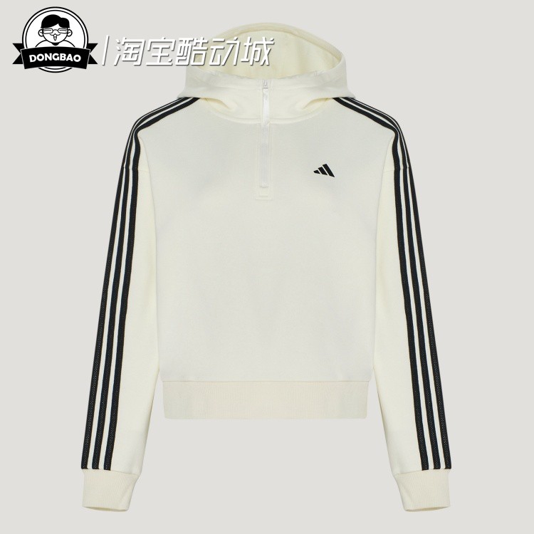 半拉链休闲连帽卫衣套头衫