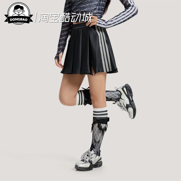 三条纹舞动系列运动休闲裙裤
