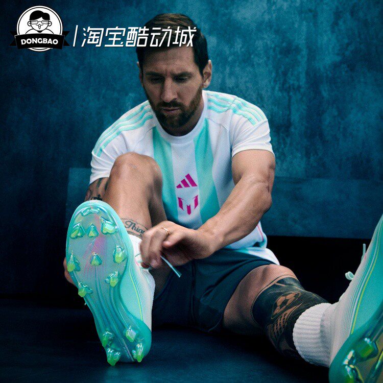 2月adidas阿迪达斯 梅西系列天然硬草地长钉系带款足球鞋JQ0927