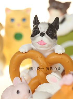 日本扭蛋 万代Bandai T-ARTS 猫咪仓鼠法斗兔子 食玩模型挂件