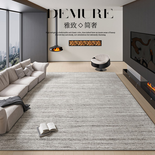 2025新款地毯客厅轻奢高级卧室床边毯高级灰防水防污沙发茶几地垫