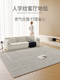 地毯客厅轻奢高级卧室床边毯高级灰免洗可擦沙发茶几地垫 2024新款
