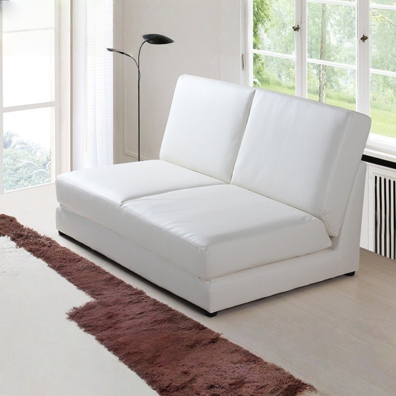 日式小户型皮艺沙发床整装双人