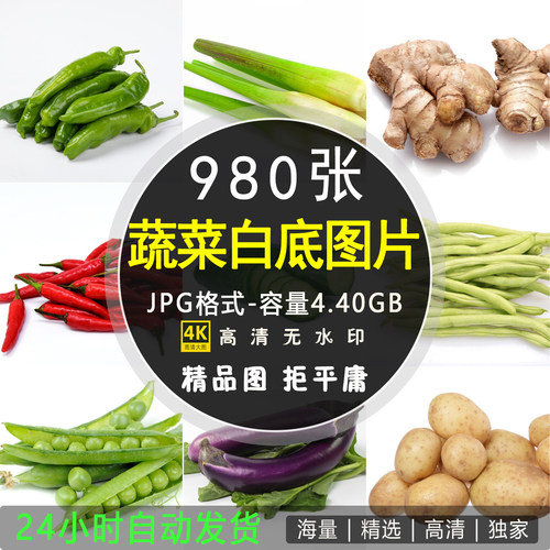 蔬菜高清白底图设计素材