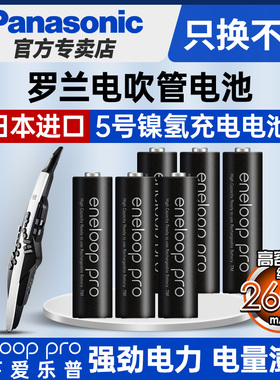 适用罗兰电吹管用充电电池5号6节镍氢松下爱乐普pro五号AA日本进口电池HR6高容量电吹管AE10 20 30 1.2v