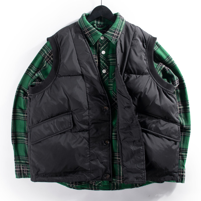 秋冬复古羽绒棉马甲男日系潮牌宽松背心情侣加厚休闲百搭工装外套