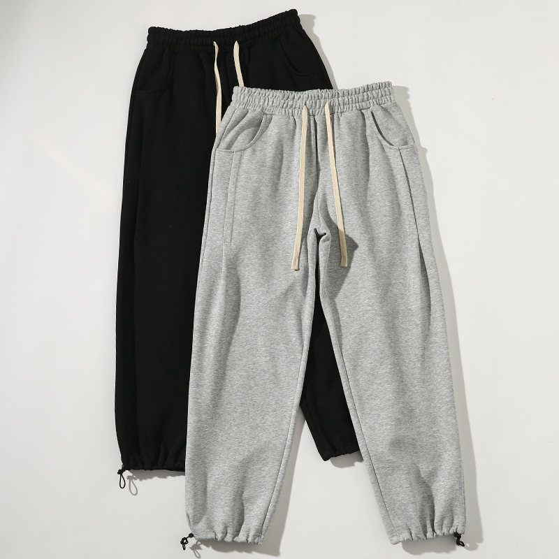 春秋季简约休闲宽松束脚运动卫裤