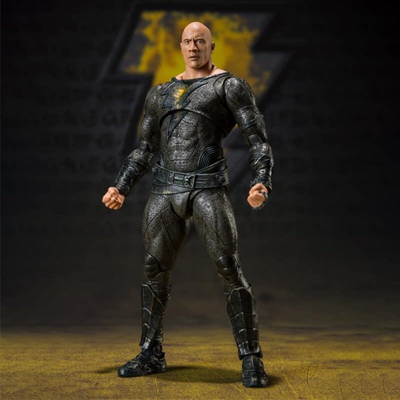 万代 shf 黑亚当 dc联盟 反英雄 巨石强森 可动成品手办