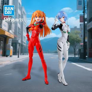 万代 EVA SHF 明日香 绫波丽 新世纪福音战士 可动动漫手办