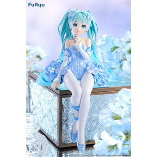 FURYU 初音未来 压泡面 粉蝶花仙子 浅蓝 景品手办 潮玩摆件