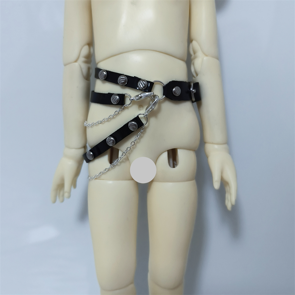 尺寸定制小布BJD6分8分ob娃娃衣服束缚带背带腰带皮带朋克哥特风