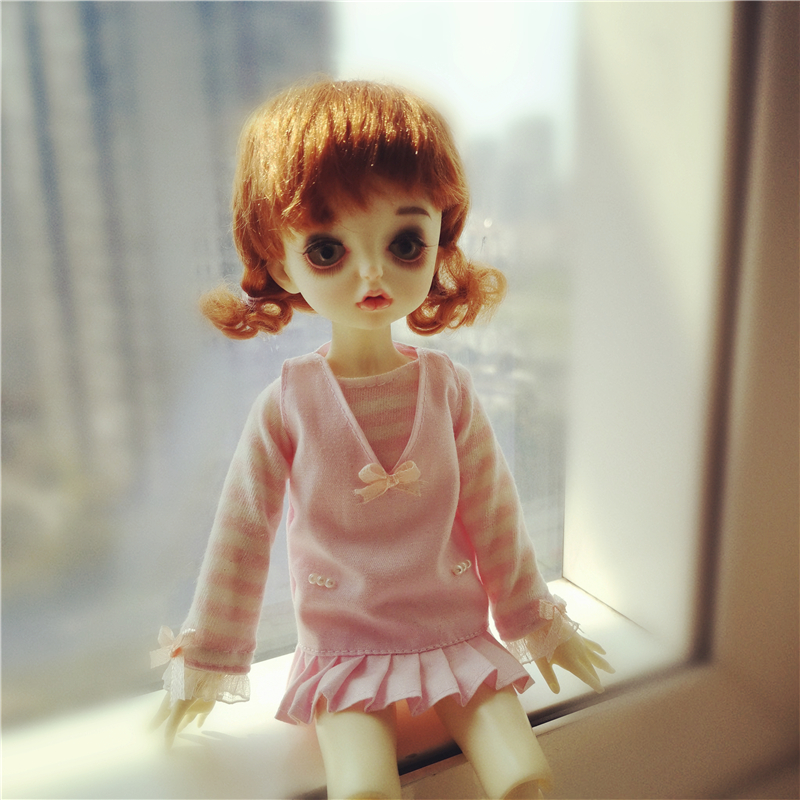 成品材料包小布BJD6分8分ob娃娃衣服连衣裙T恤套装