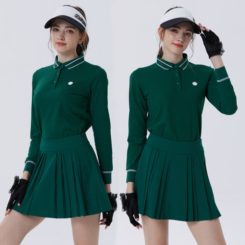 BG高尔夫衣服女长袖上衣修身透气