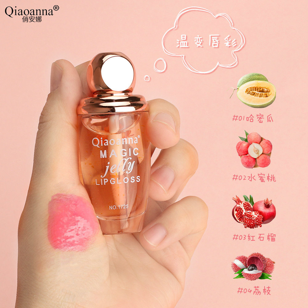 Qiaoanna变色水果味温变唇彩滋润淡化唇纹淡妆唇釉