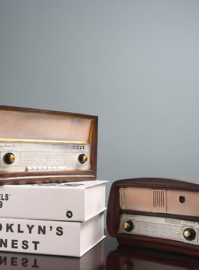复古美式风收音机家居客厅小摆件