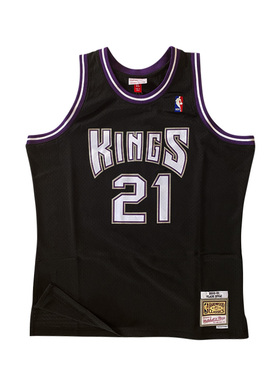 正品MN复古00-01赛季 国王队 迪瓦茨 21号 黑色 NBA SW球迷版球衣