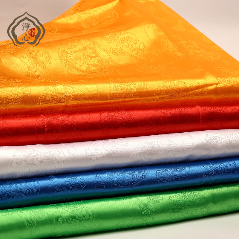 龙凤暗花五彩哈达藏族饰品