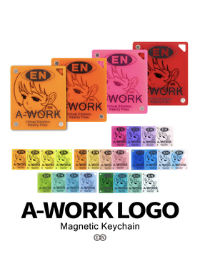 A-WORK LOGO 缤纷彩色 磁吸Logo牌 EN A-works