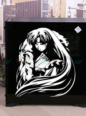 犬夜叉 杀生丸 周边 海报 墙贴 车贴 机箱帖 适用于黑色背景