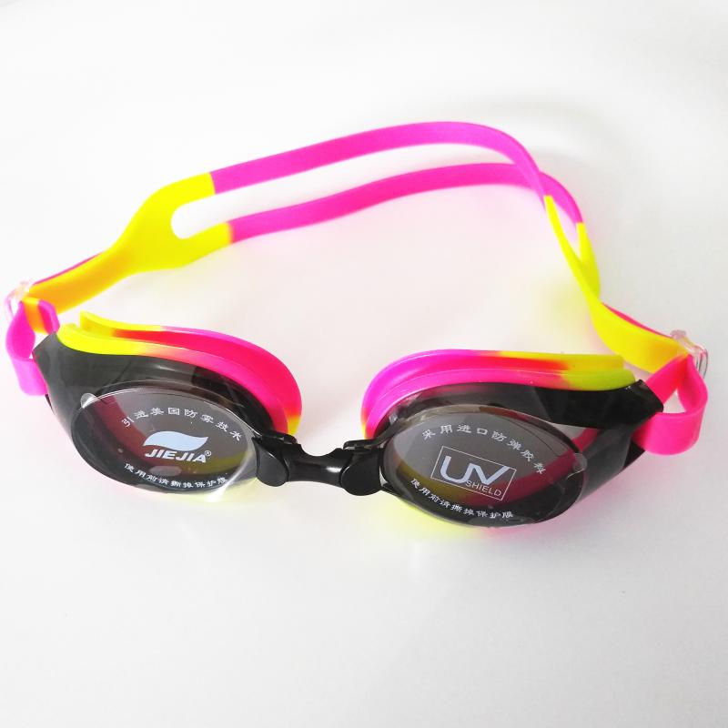 JIEJIA捷佳平光泳镜防雾放紫外线AM100游泳眼镜游泳镜送硅胶泳帽