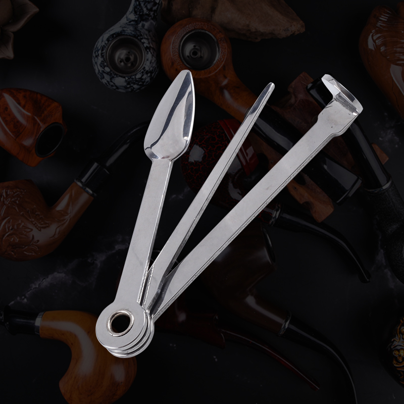不锈钢烟刀烟斗专用配件通针压棒刮刀三合一烟刀便携式烟刀工具
