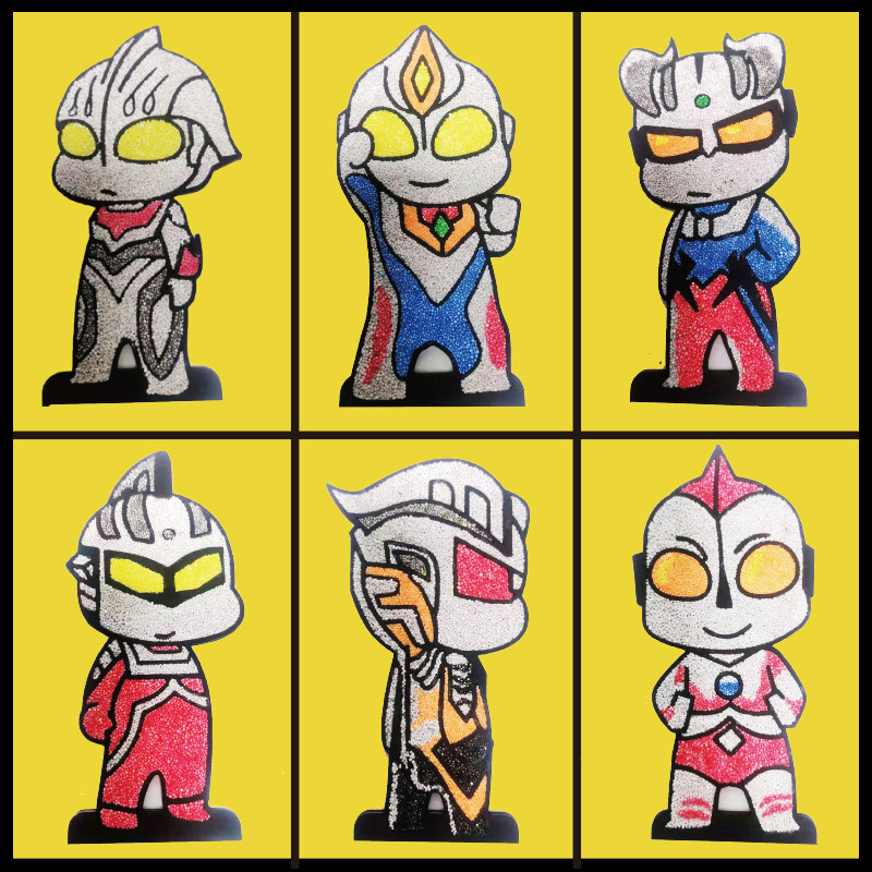 奥特曼儿童diy手工立体木板画生日礼物 珍珠泥雪花泥 男孩 以上