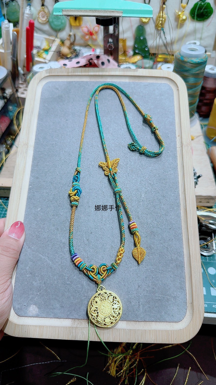 纯手工编织工艺项链吊坠绳毛衣项链饰品绳多工艺时尚创意重工