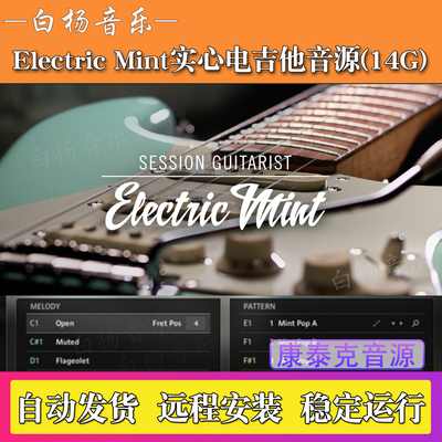 Session Guitarist Electric Mint实心电吉他音色Kontakt编曲音源