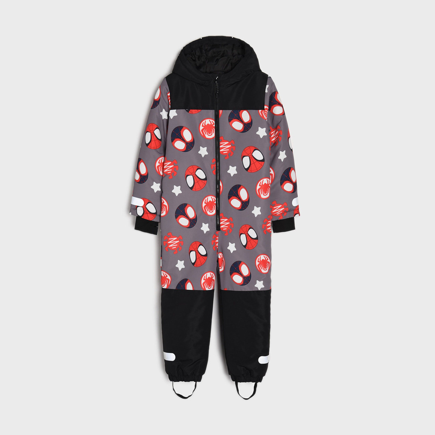 蜘蛛侠卡通俄罗斯订单儿童连体棉服男女童连帽保暖滑雪服时尚百搭