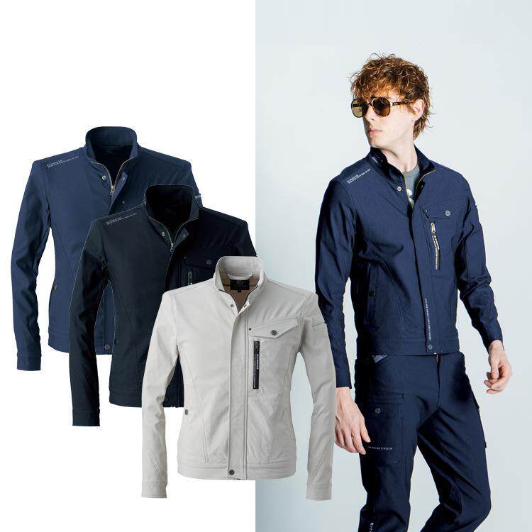 秋冬弹力夹克工作服长袖图片