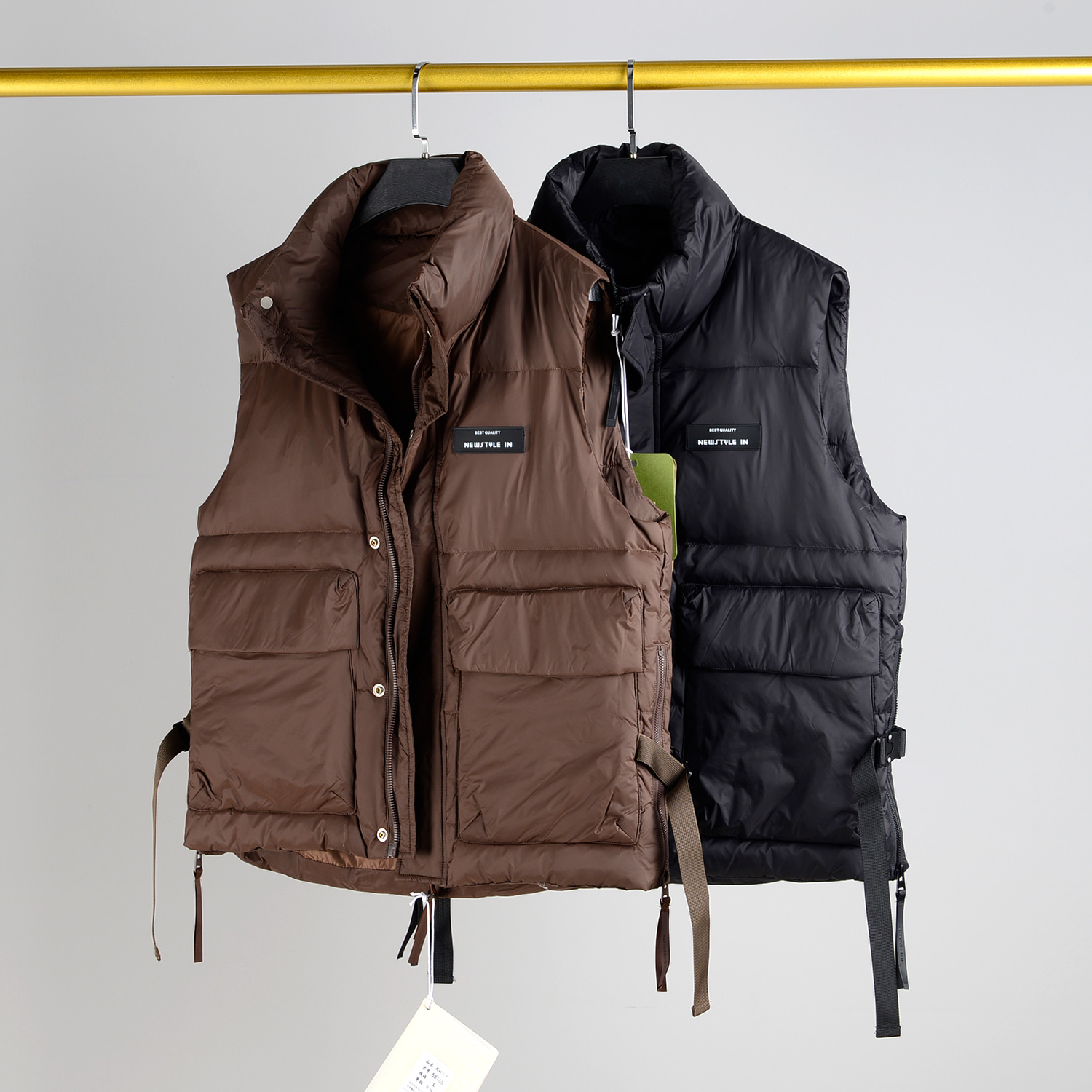 时尚蓬松工装风羽绒马甲