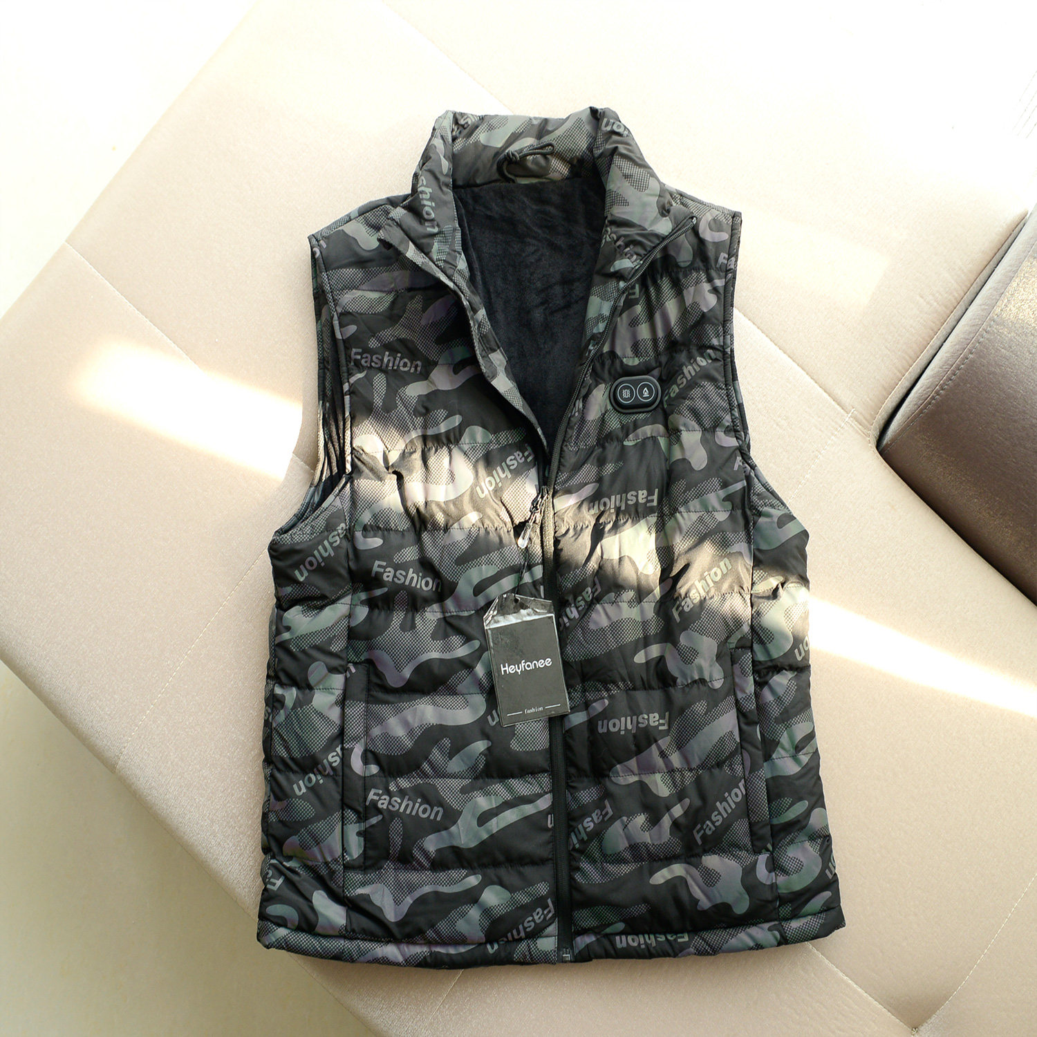 捡漏尾货电加热马甲男款加绒加厚立领镭射紫按摩充电发热背心坎肩,男装,常规马甲,淘宝优惠券,粉丝福利购,淘宝优惠卷