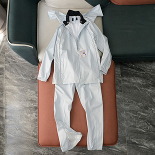 日本大码轻便透气有背包位大码自行车分体雨衣成人外穿男女电动车