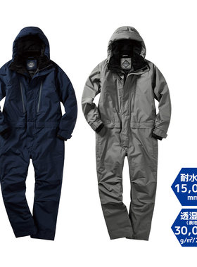 剪标款日单元单户外防水防寒连体滑雪衣男女连帽单双版滑雪服棉衣