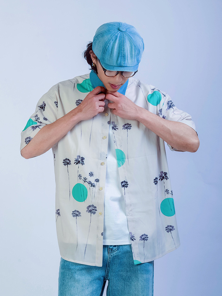 印花拼接男女同款短袖