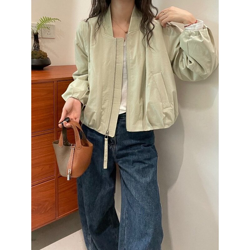 立领休闲棉服女欧洲站2026冬季新款时尚慵懒风宽松小个子短款外套