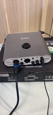 二手艾肯声卡duo44五代dyna包调试机架喊麦抖音手机直播户外演唱