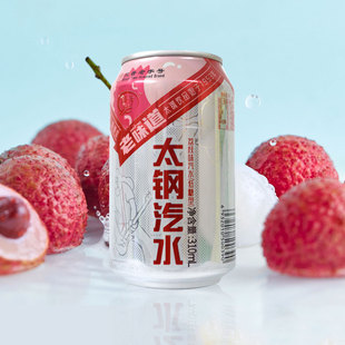 【太钢汽水荔枝味310ml*8瓶】碳酸饮料清爽解渴适合聚会畅饮
