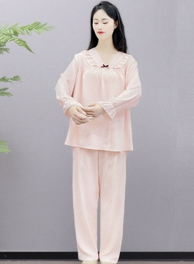 云朵棉睡衣女新款甜美可爱女生长袖长裤宽松大码可外出家居服Y173