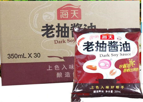 海天老抽酱油350mlx30包整箱红烧
