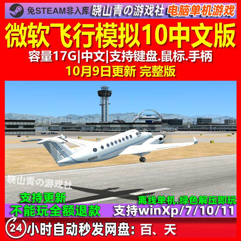 微软飞行模拟10 中文版 电脑PC单机游戏