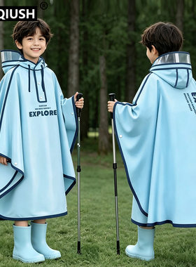 儿童新款雨衣小学生专用带书包位防水全身防暴雨男女童上学雨披